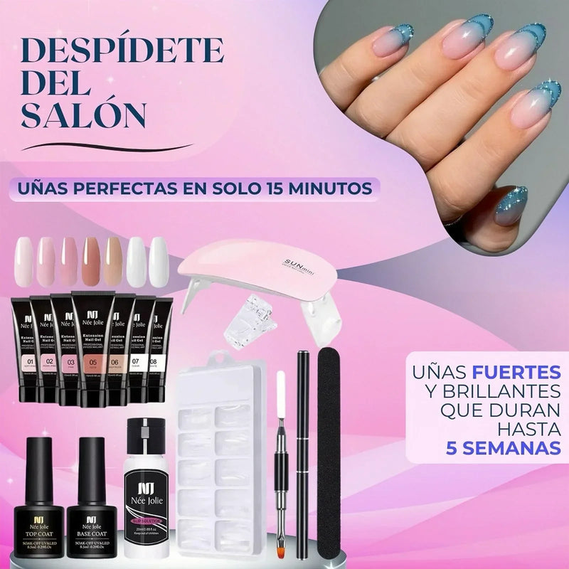 Kit Polygel Unas Lampara de Secado UV